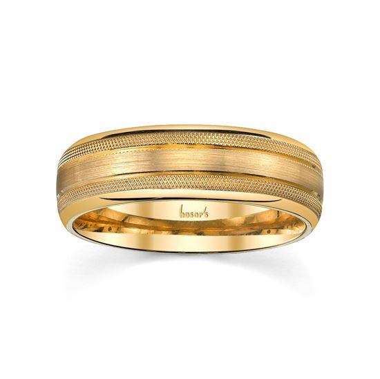 Mens Engraved Wedding Band 5mm In 14k Yellow Gold Fascinating Diamonds