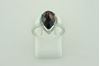 14Kt White Gold Classic Pyrope Garnet and Halo Diamond Ring