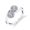 14Kt White Gold Two-Stone Diamond Ring with Halo
