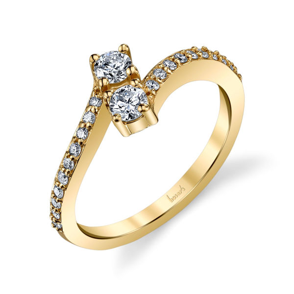 14Kt Yellow Gold Classic Two-Stone Diamond Ring
