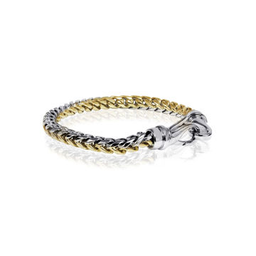 Italgem Men’s 6mm Yellow and Stainless Ion Plated Bracelet