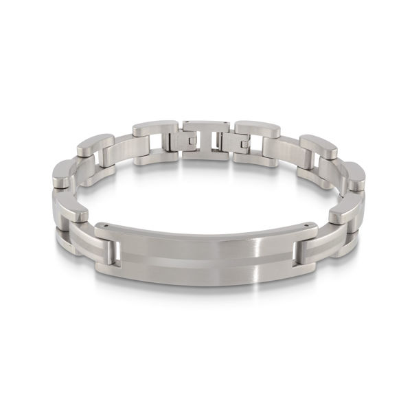 Italgem Men’s Stainless Steel Bracelet with ID Plate