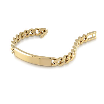 Italgem Men’s 9.4mm Yellow Stainless Ion Plated Curb Link Bracelet