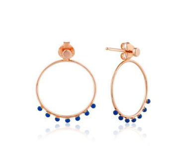 Dotted Front Hooip Earrings