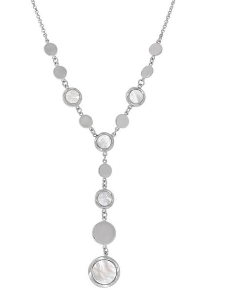 Reflections Mother of Pearl Lariat necklace