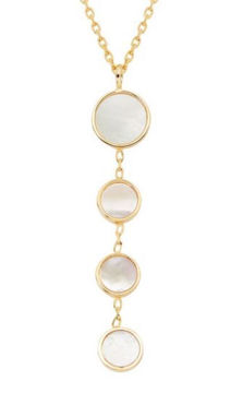 Geodescent Mother of Pearl Lariat Necklace