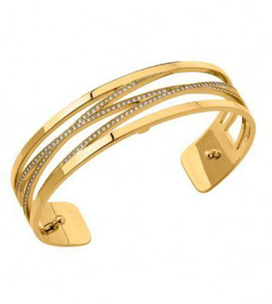 14mm Liens Cuff Bracelet in Yellow with Cubic Zirconia