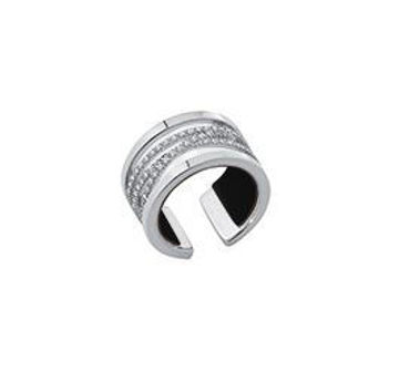 12mm Silver Liens ring with Cubic Zirconia. Size Large