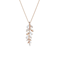 MAYFLY PENDANT, WHITE, ROSE GOLD PLATING