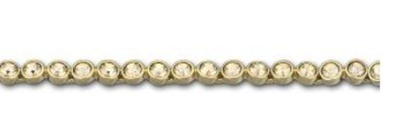 Bezel Set Golden Crystal Tennis Bracelet