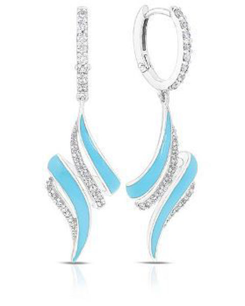 Sterling Silver Aria Larimar Blue Earrings.