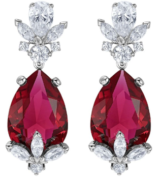 Louison Red pierced earrings