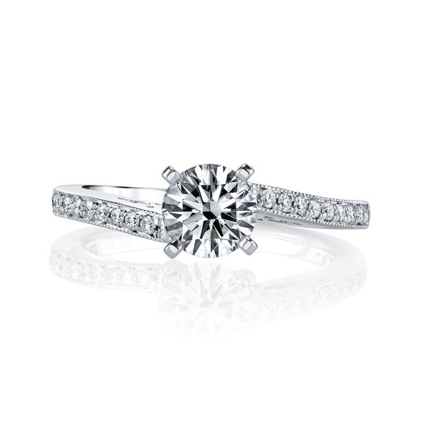 14kt White Gold Classic with a Twist Engagement Ring