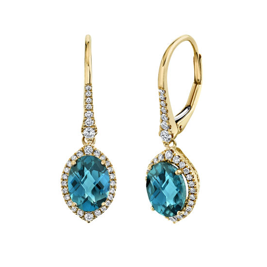 Husar's House of Fine Diamonds. 14kt Yellow Gold Oval London Blue Topaz ...