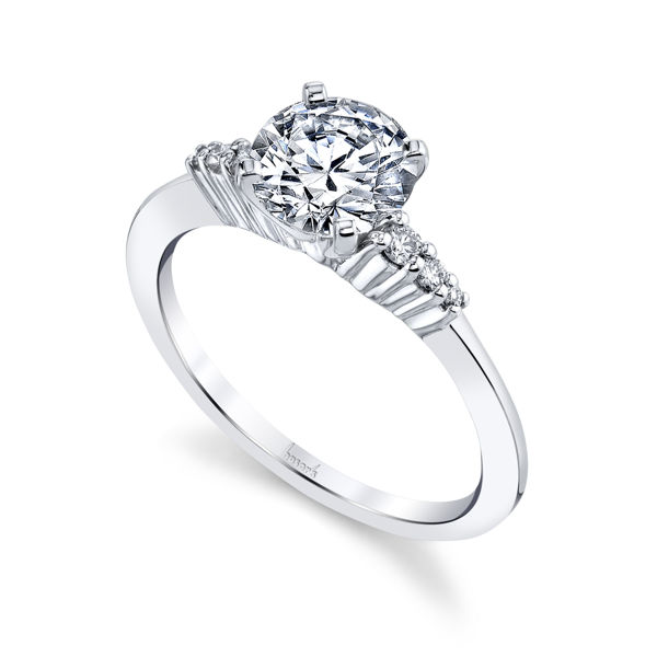 14kt White Gold Understated Diamond Engagement Ring