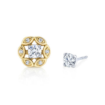 14kt Yellow Gold Floral Diamond Jackets