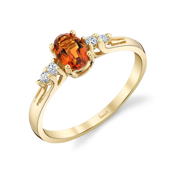 14kt Yellow Gold Oval Citrine and Diamond Ring