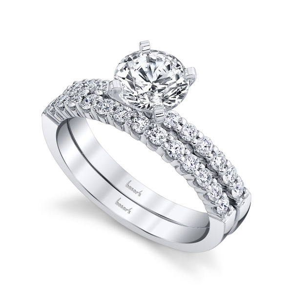 14kt White Gold Shared Prong Diamond Engagement Ring