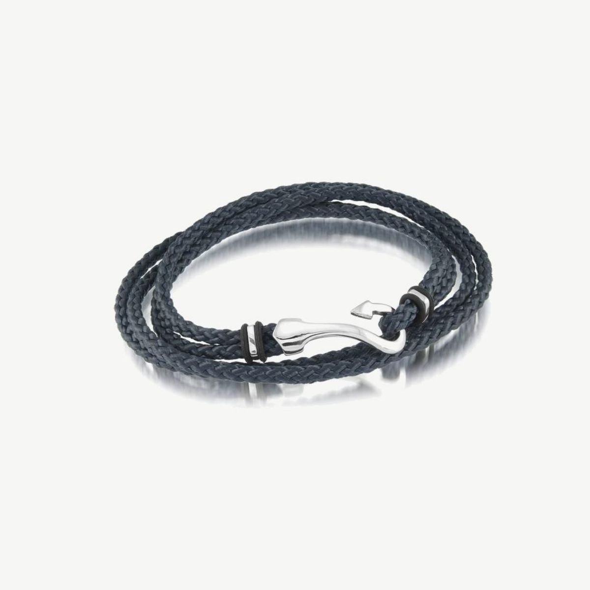 Picture of TIMO Navy Blue Cord Bracelet with Black Ion Plated Hook Clasp