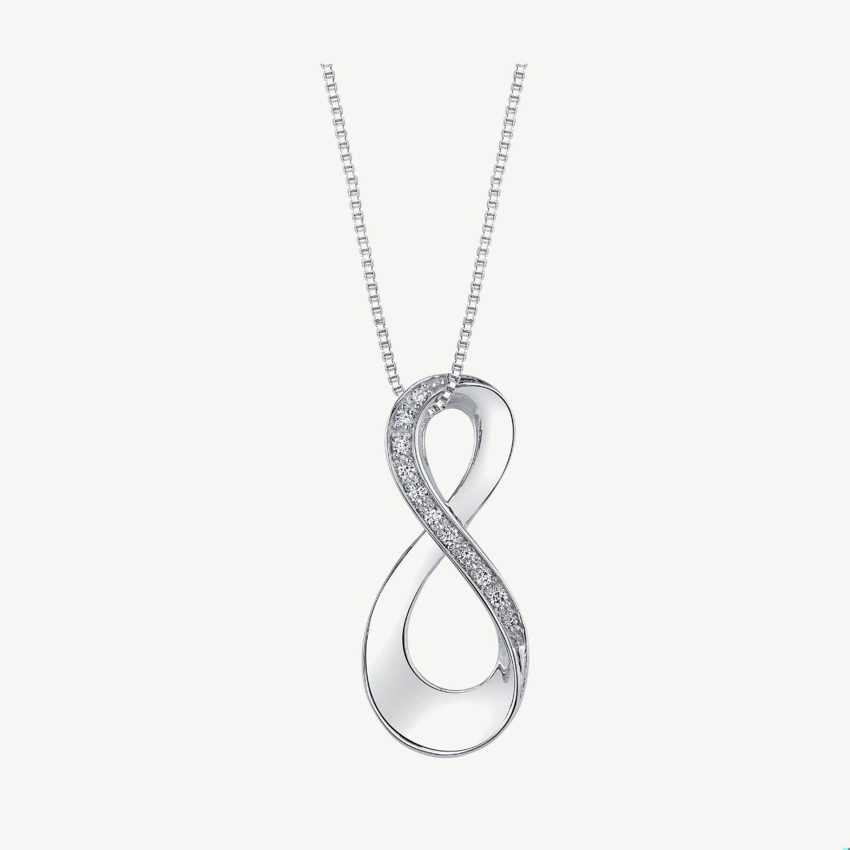 Picture of 14K White Gold Infinity Diamond Pendant