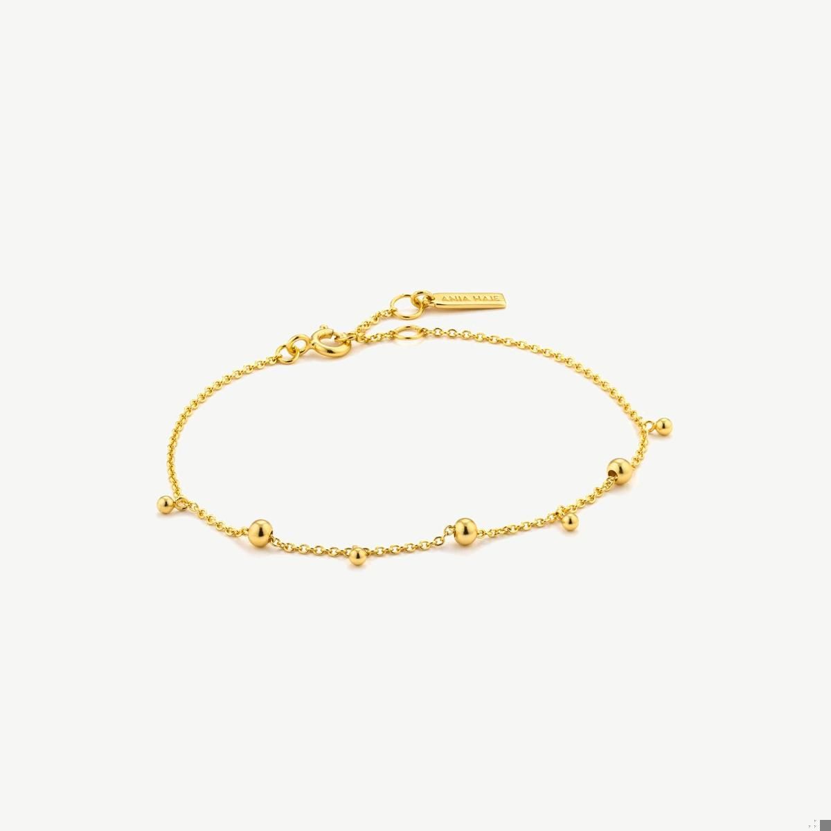 Picture of 14K Yellow Gold Plated Sterling Silver Modern Drop Beads Bracelet