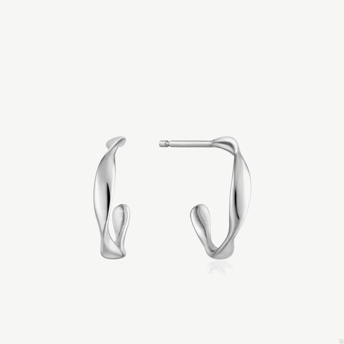 Picture of Sterling Silver Twist Mini Hoop Earrings