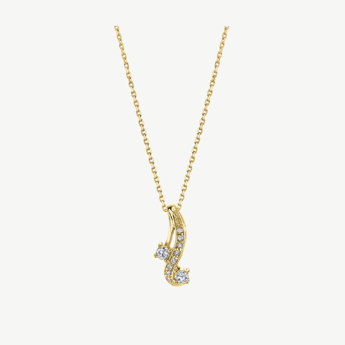 Picture of 14K Yellow Gold Moi and Toi Offset Diamond Pendant