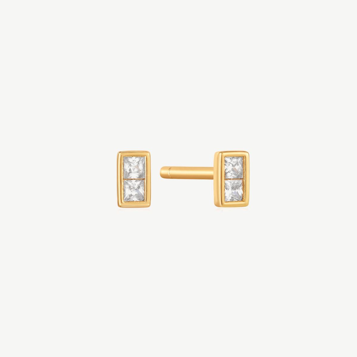 Picture of 14K Yellow Gold Plated Sterling Silver Glam Mini Stud Earrings