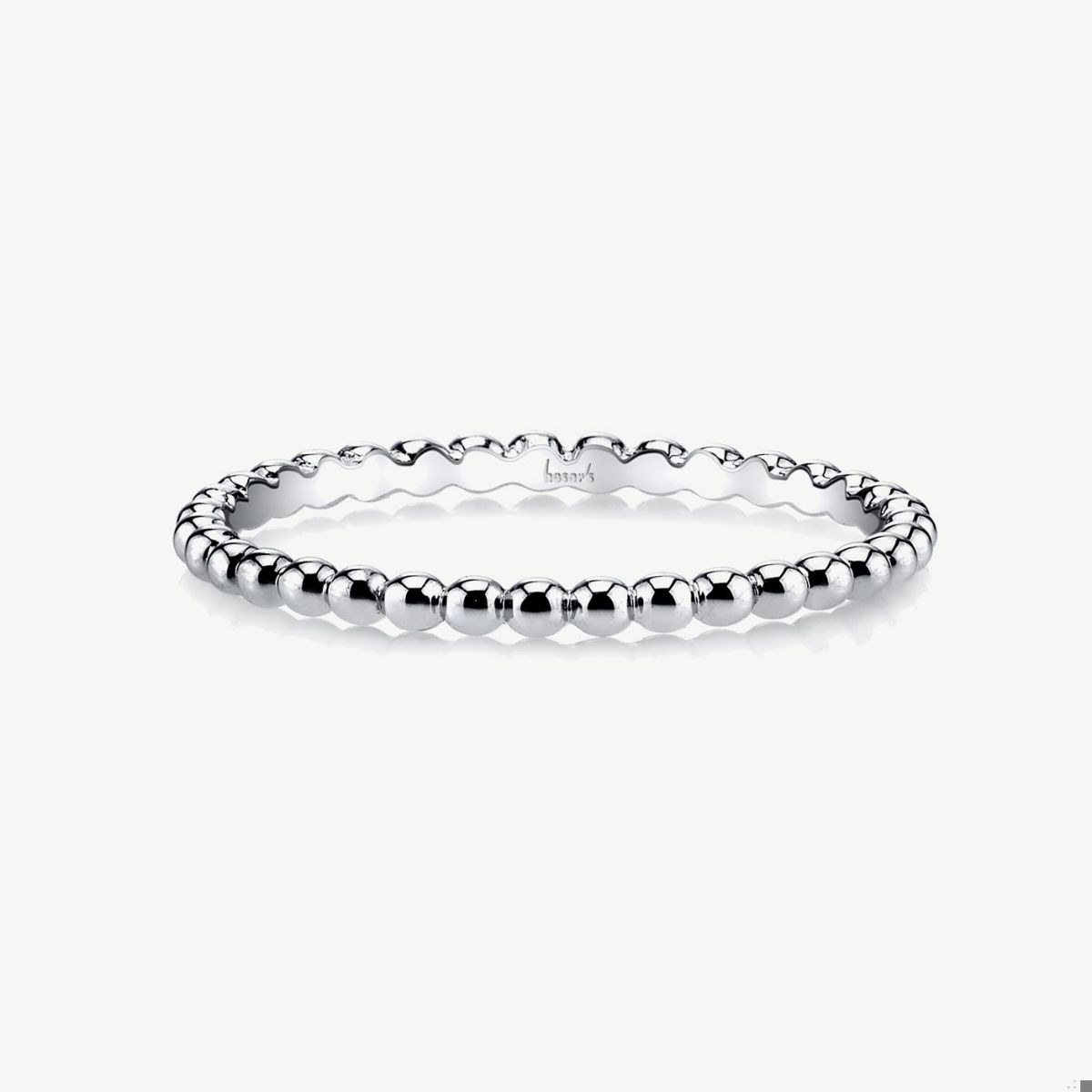 Picture of 14K White Gold Stackable Bead Band