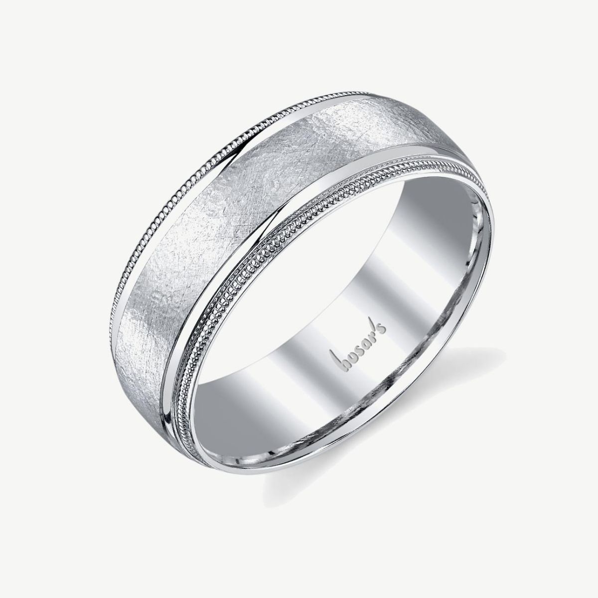 Picture of 14K White Gold Brushed Finish Wedding Band