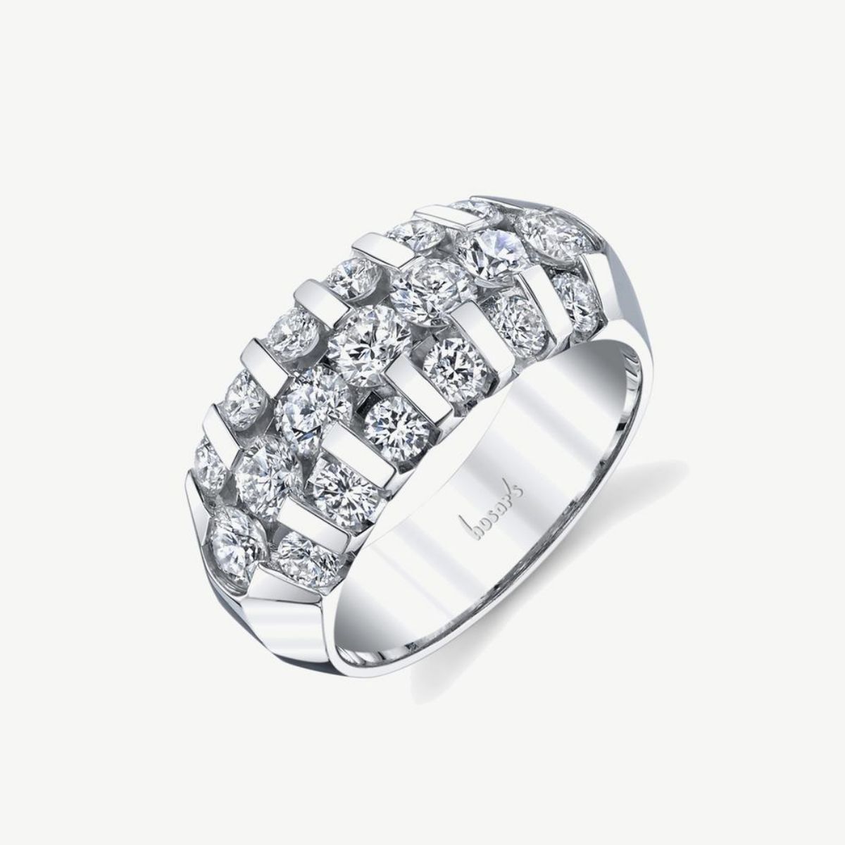 Picture of 14K White Gold Multi-Row Fashion Diamond Ring