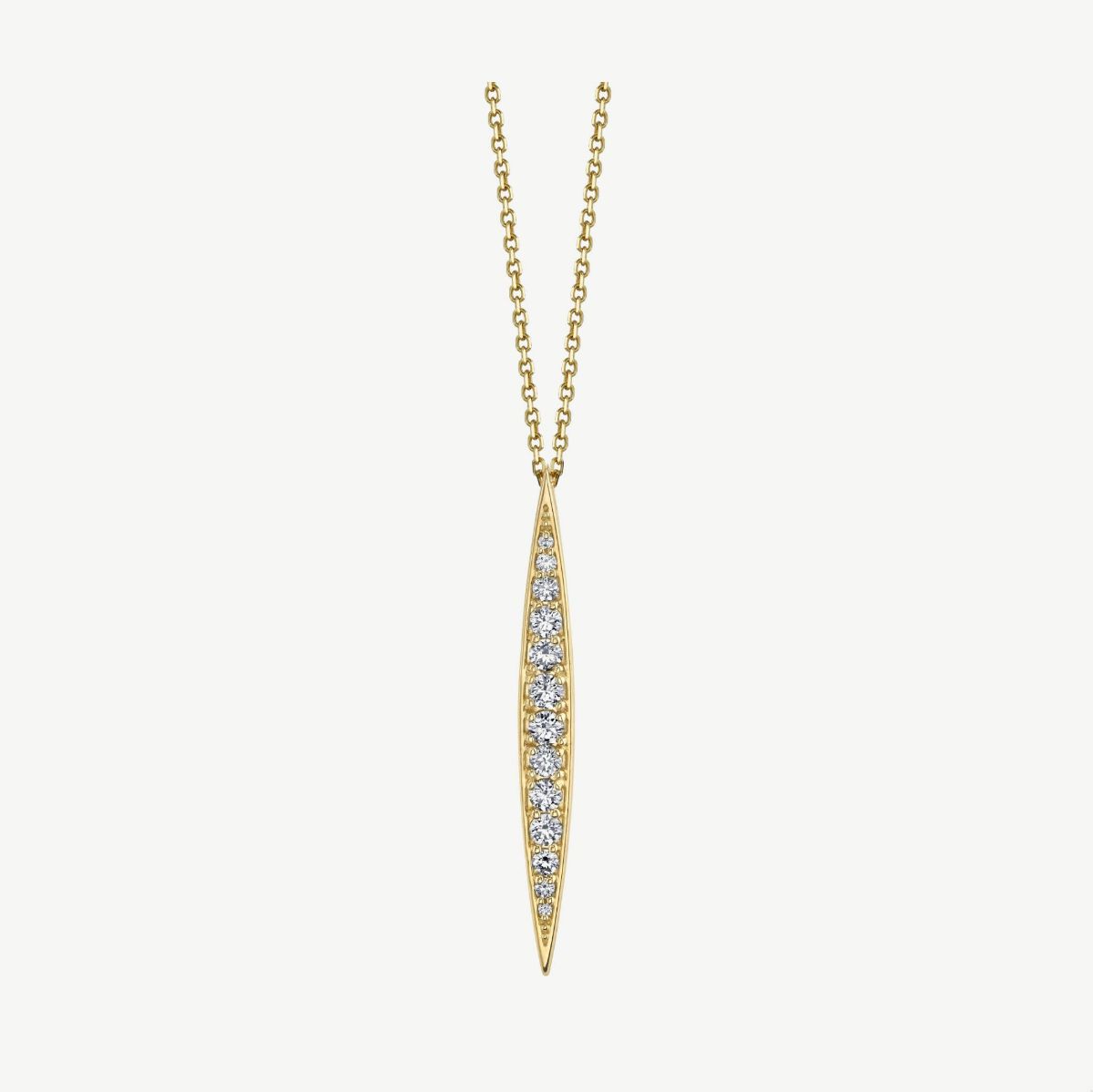 Picture of 14K Yellow Gold Elongated Diamond Pendant