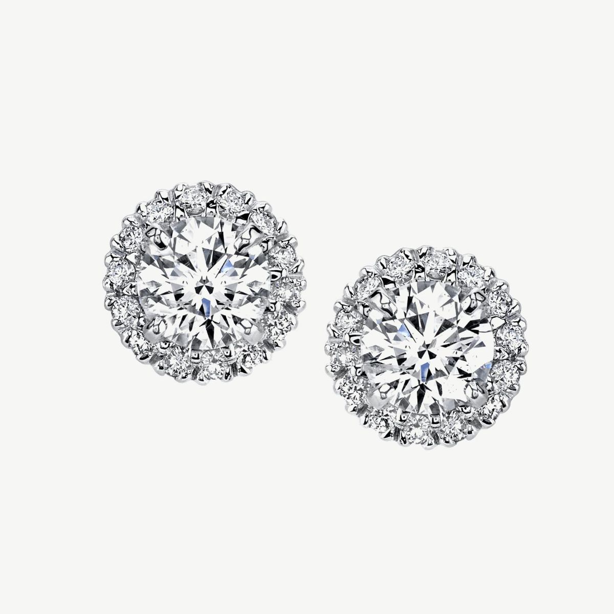 Picture of 14K White Gold Halo Earring Jackets for Solitaire Studs (Studs Sold Separately)