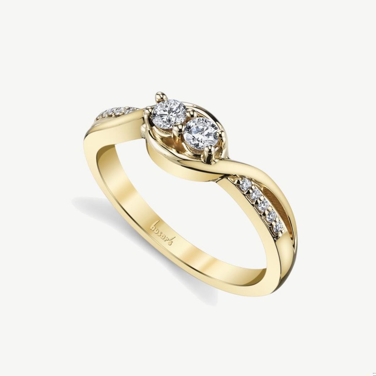 Picture of 14K Yellow Gold "Me and You" Diamond Engagement Ring