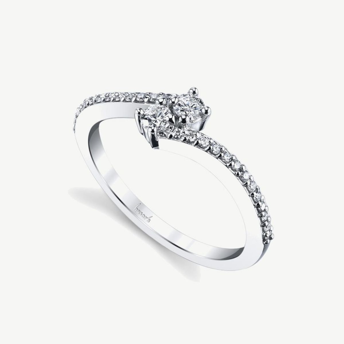 Picture of 14K White Gold "Me and You" Diamond Engagement Ring