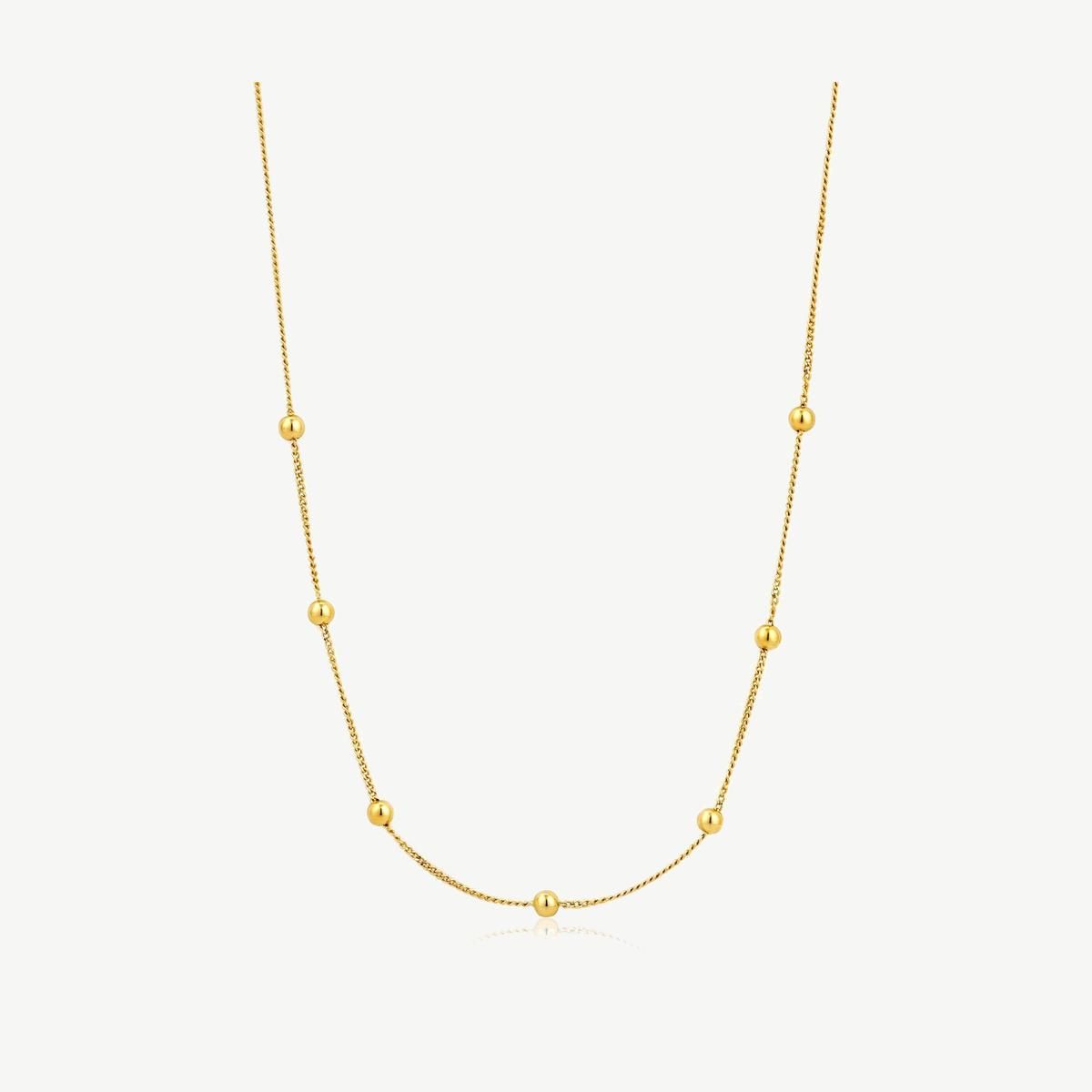 Picture of 14K Yellow Gold Plated Sterling Silver Modern Beaded Necklace