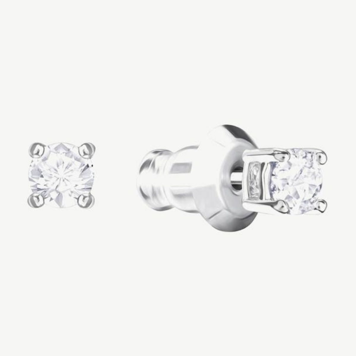 Picture of Swarovski  Attract Stud Earrings - Round Clear Crystal Studs