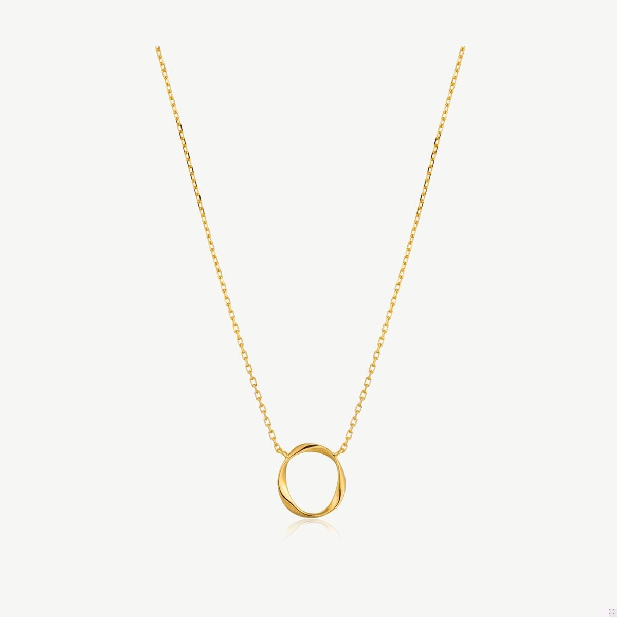 Picture of 14K Yellow Gold Plated Sterling Silver Swirl Necklace