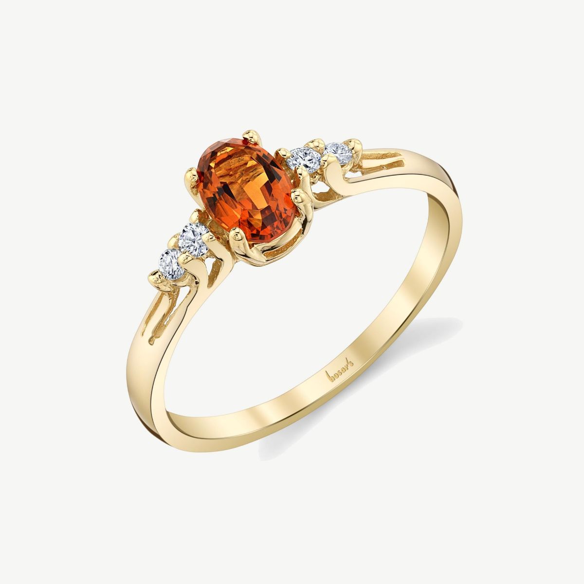 Picture of 14K Yellow Gold Oval Citrine and Diamond Ring