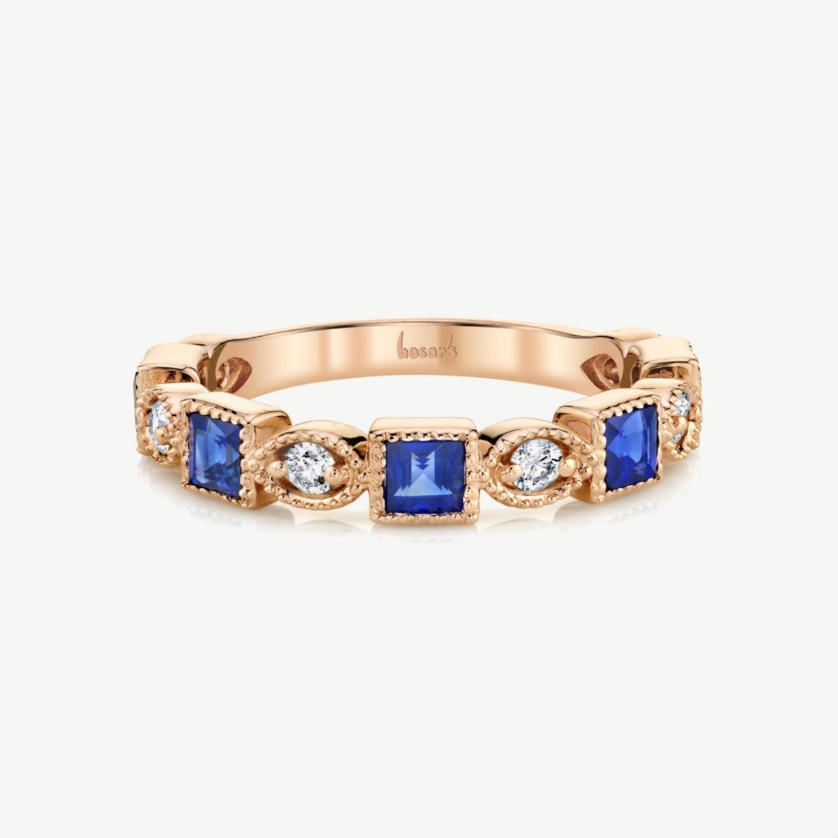 Picture of 14K Gold Sapphire and Diamond Stackable Ring