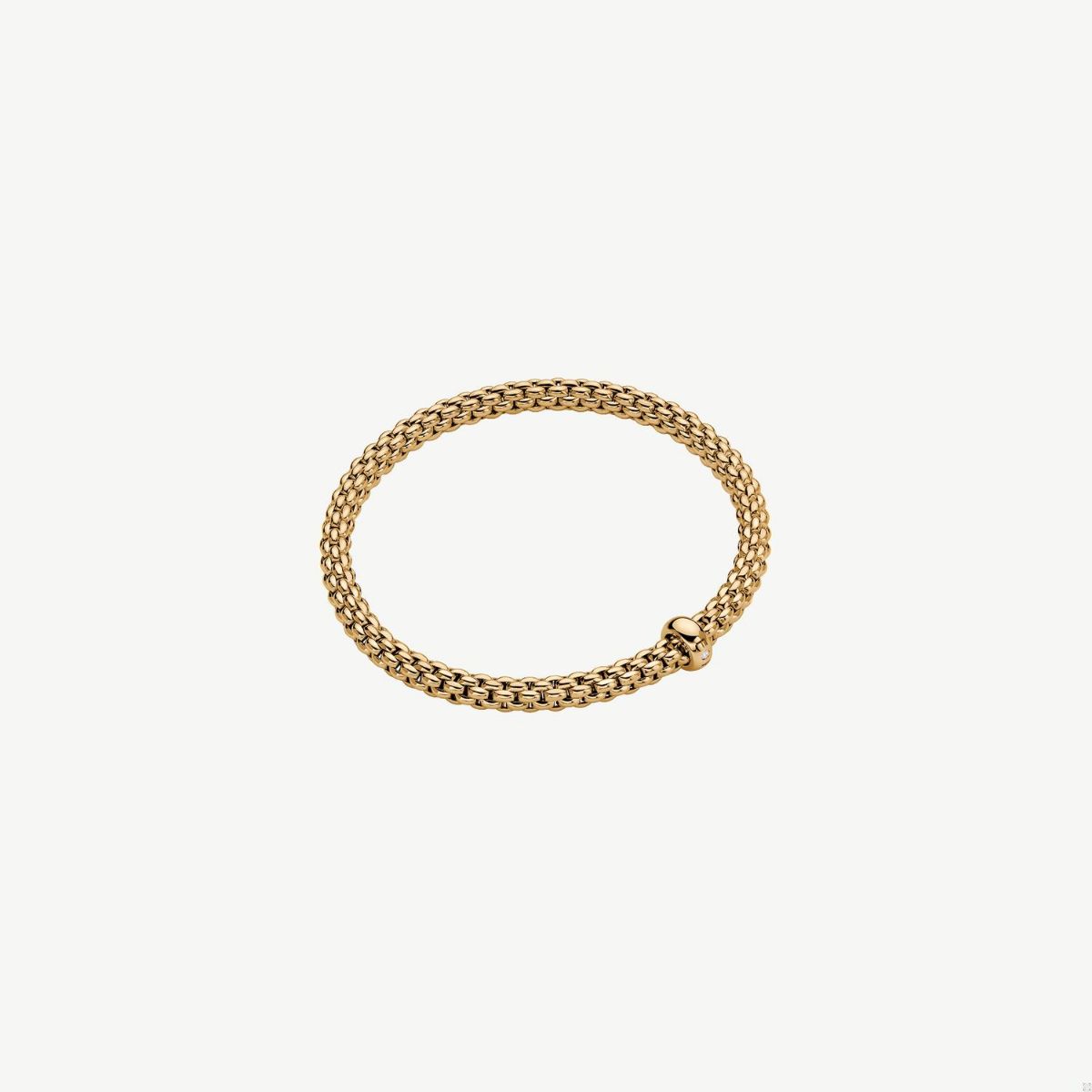 Picture of Fope Flex'it Plain Gold Rondelle Bracelet - Solo Collection