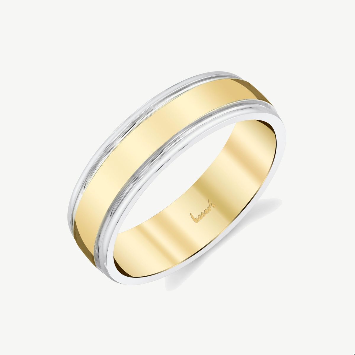 Picture of 14K Two Tone Classic Engraved Wedding band