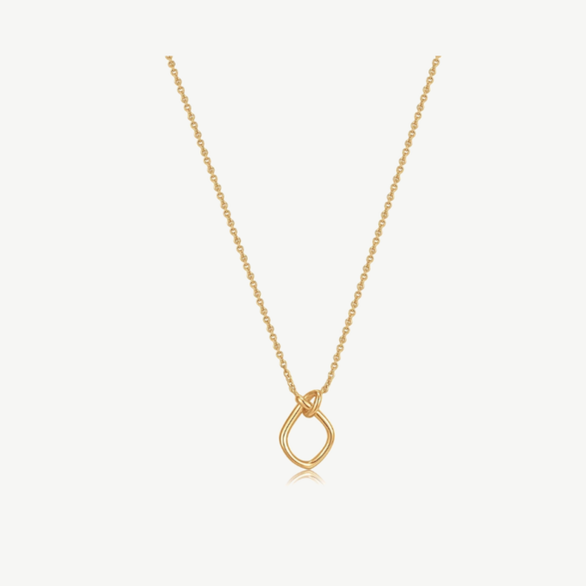 Picture of 14K Yellow Gold Plated Sterling Silver Knot Pendant Necklace