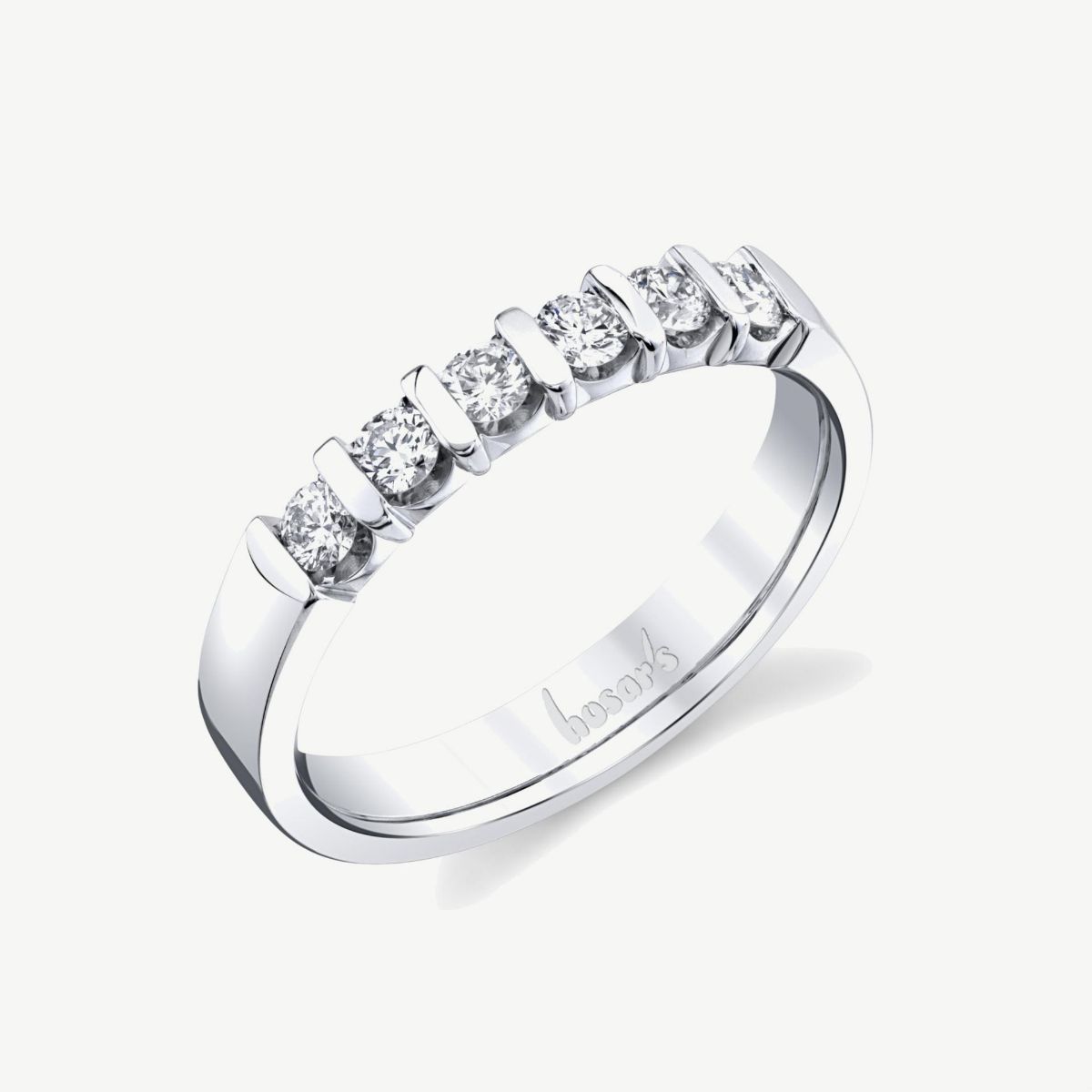 Picture of 14K White Gold Diamond Bar Set Half-Eternity Band