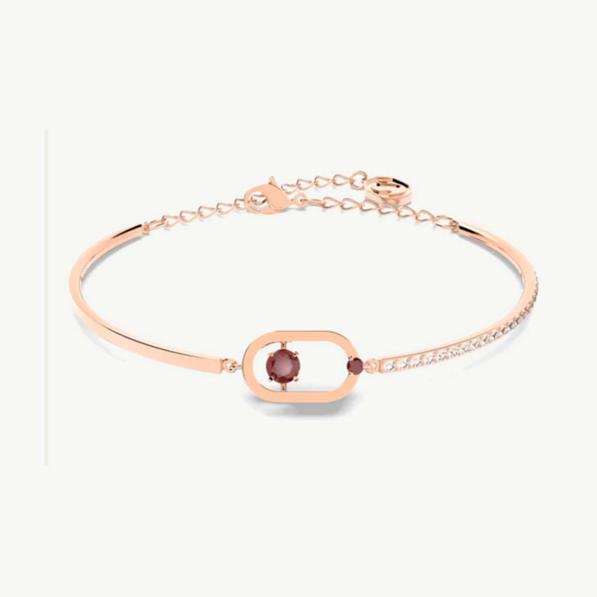 Picture of Swarovski Sparkling Dance Oval Bracelet with Red Center Crystal