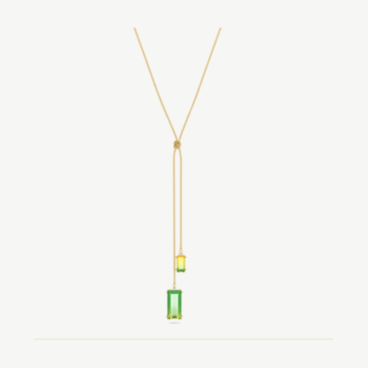 Picture of Swarovski Millenia Y Pendant with Green and Yellow Rectangular Zirconia