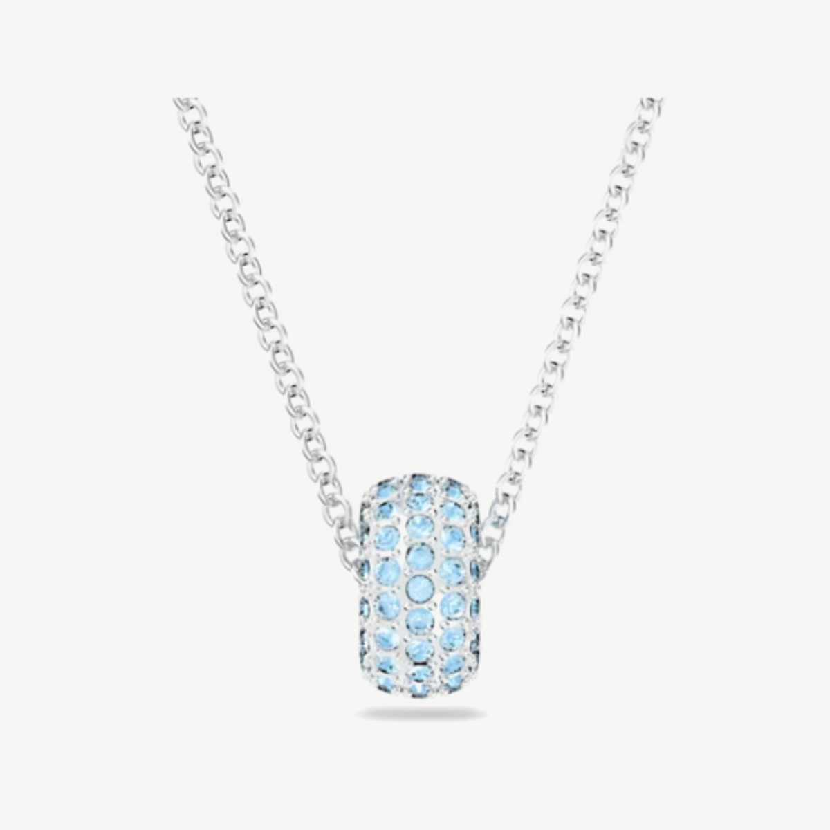 Picture of Swarovski Dextera Pendant Blue Crystals, Rhodium plated