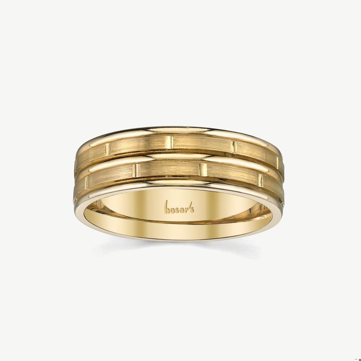 Picture of 14K Yellow Gold Grooved Wedding Band