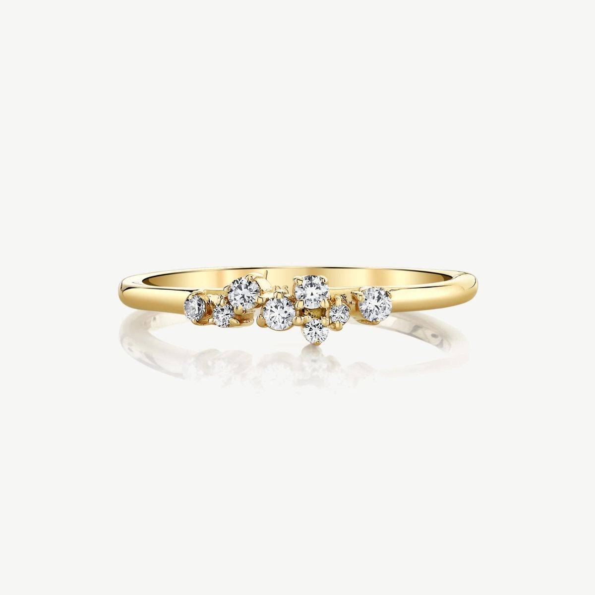 Picture of 14K Yellow Gold Diamond Stackable Band