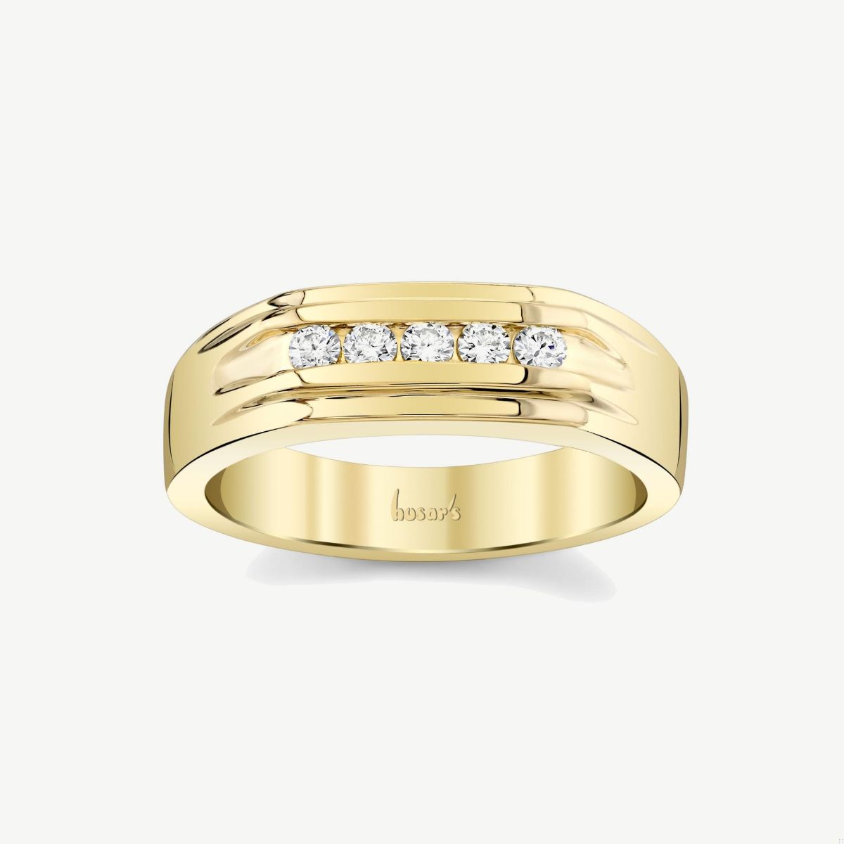 Picture of 14K Yellow Gold Men's Diamond Channel Band